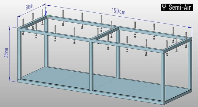 Solidna półka sufitowa garażowa piwnica regał wyspa