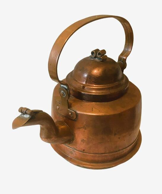 Miedziany czajnik sygnowany E. Lindqvist, Wanga, Sjovik