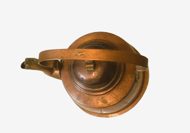 Miedziany czajnik sygnowany E. Lindqvist, Wanga, Sjovik