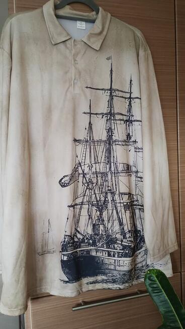 Bluzka z grafiką żaglowca – rozmiar 3XL