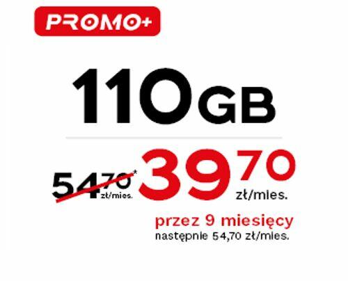 110 GB internetu, Rozmowy, SMS, MMS no limit!