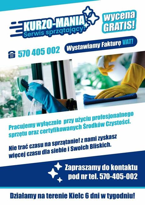 Firma sprzatajaca KURZO-MANIA, domy, mieszkania ,firmy