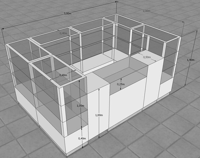 PRODUCENT meble sklepowe wyspa stoisko handlowe do galerii