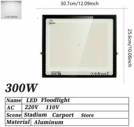 Halogen Lampa Reflektor Naświetlacz 300W + 360 Diod LED IP66
