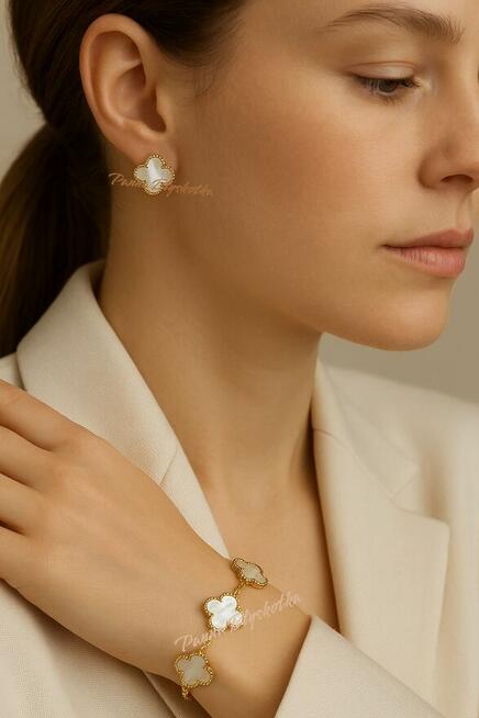 Kolczyki Van Cleef & Arpels Alhambra – masa perłowa