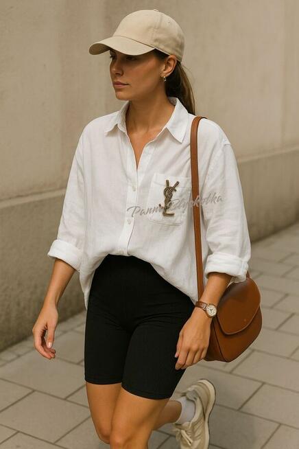 Ekskluzywna broszka YSL vintage złota przypinka retro styl