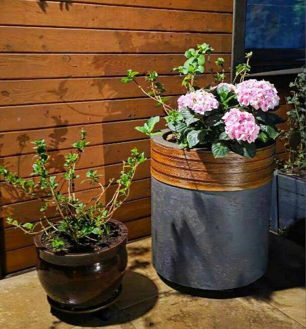 Okrągła donica termo . Różne wykończenie.Transport cały kraj