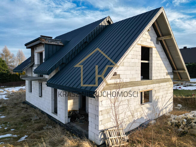 Dom na pięknej widokowej działce w Krzeczowie