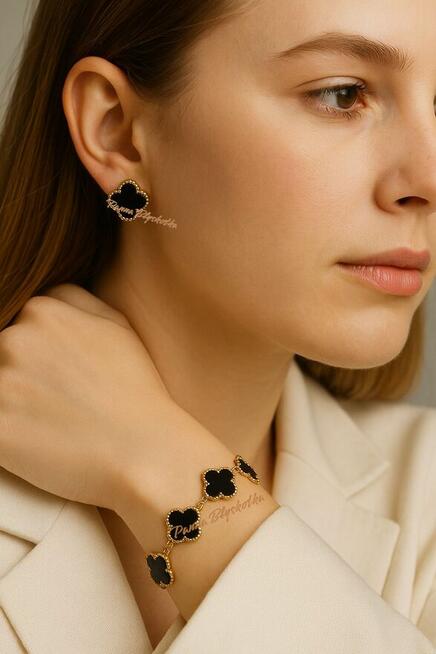 Bransoletka Van Cleef & Arpels Alhambra – czarny onyks