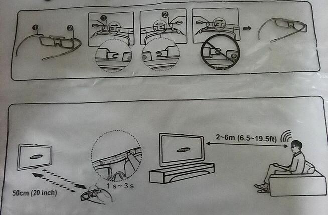 Sprzedam nowe okulary 3D ssg-5100GB do TV Samsung.