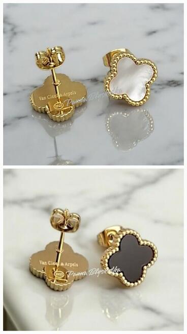 Kolczyki Van Cleef & Arpels Alhambra – czarny onyks