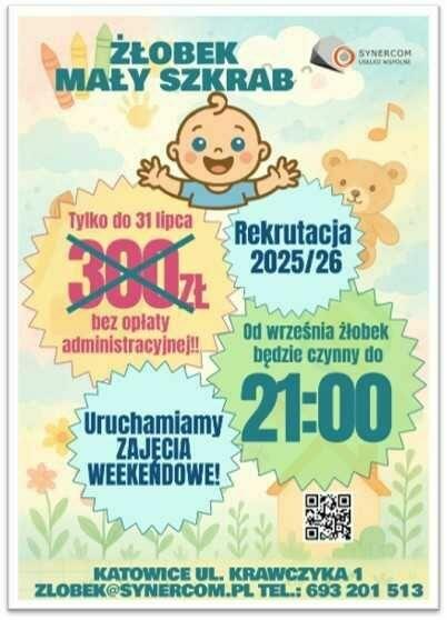 Rekrutacja do Żłobka Mały Szkrab