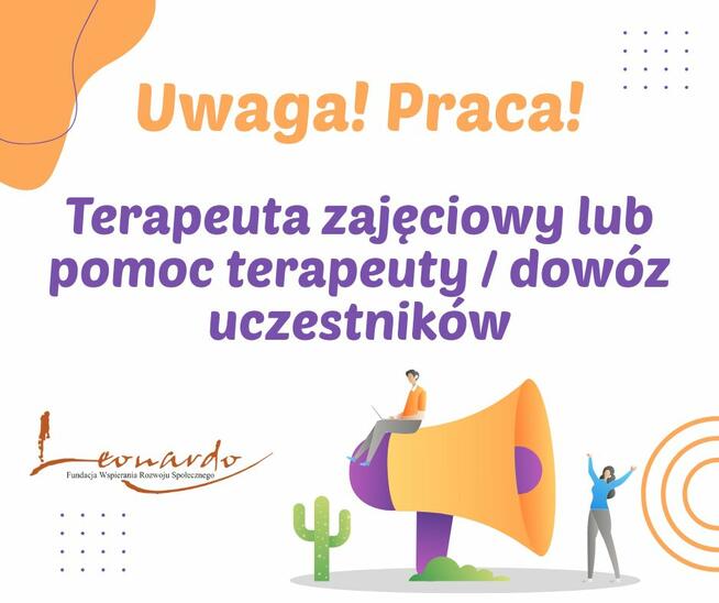 Terapeuta zajęciowy lub pomoc terapeuty / dowóz osób