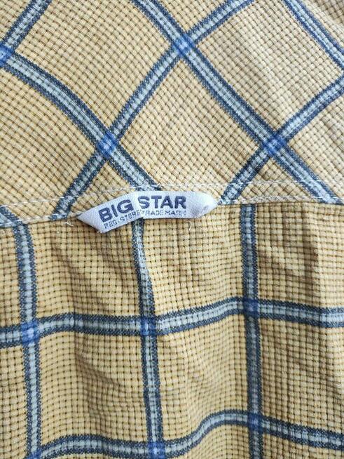 Koszula Big Star Bawełniana z Bawełny długi rękaw żółta