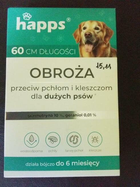 Obroża przeciw pchłom i kleszczom dla dużych psów*HAPPS*