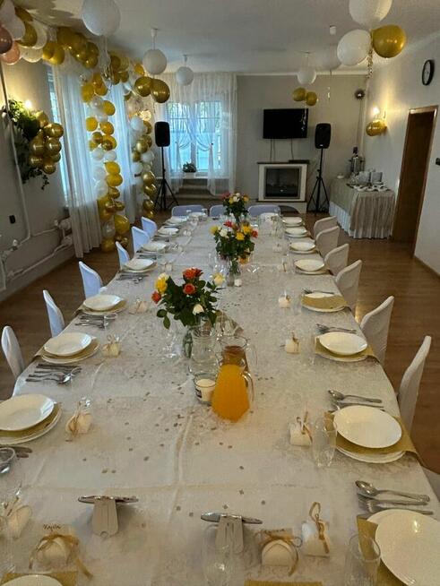 Sala do organizacji przyjęć okolicznościowych z kuchnią