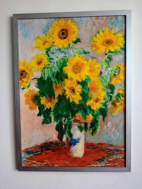 Obraz na płótnie - Bukiet słoneczników, Claude Monet, 50x70cm