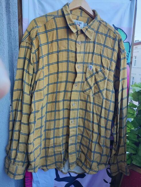 Koszula Big Star Bawełniana z Bawełny długi rękaw żółta