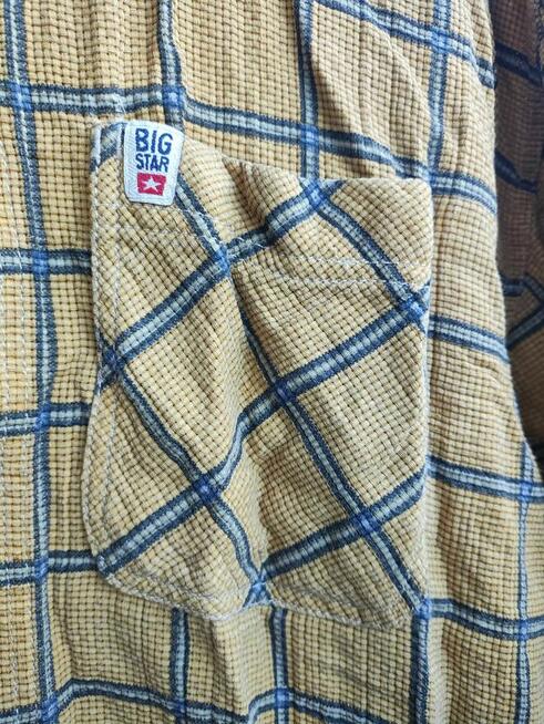 Koszula Big Star Bawełniana z Bawełny długi rękaw żółta