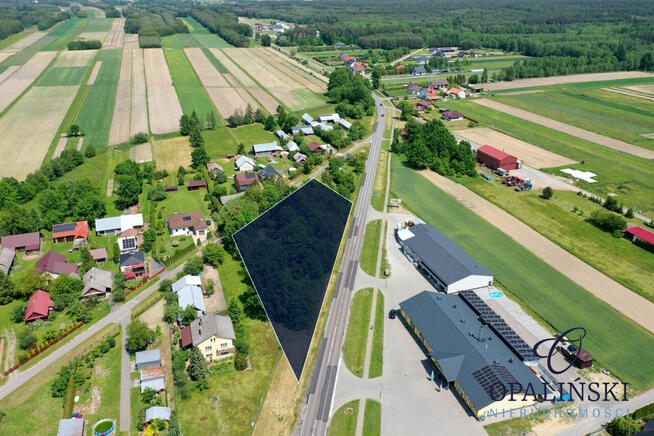 Działka przy głównej drodze, obok Groszka i Mrówki