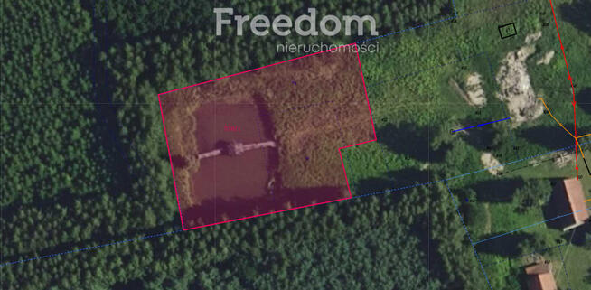 Malownicze działki 8324m² ze stawem otoczona lasem