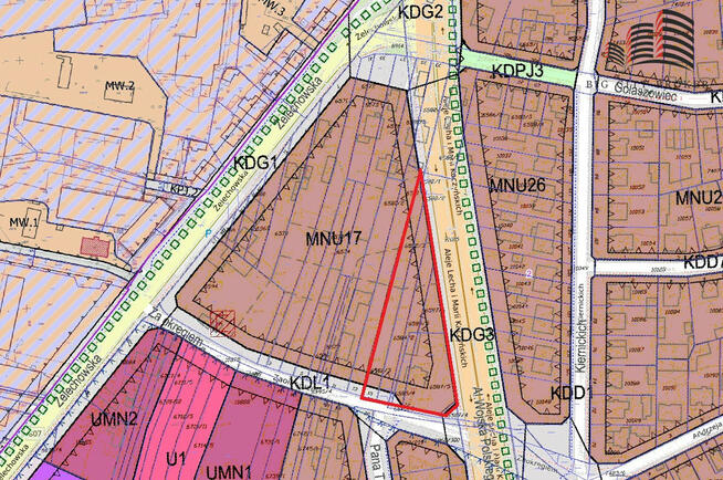 Działka budowlana Łuków, Aleje Lecha I Marii Kaczyńskich