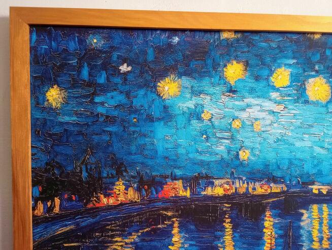 Obraz na płótnie, Gwiaździsta noc nad Rodanem, Vincent vanGogh
