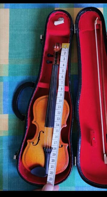 Stare skrzypce Piękna dekoracja miniaturka Retro Vintage