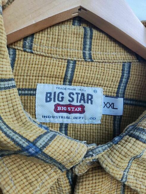 Koszula Big Star Bawełniana z Bawełny długi rękaw żółta