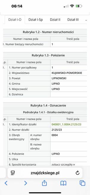 Sprzedam działkę budowlaną w Lipnie