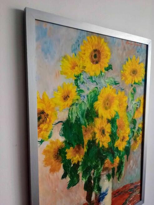 Obraz na płótnie - Bukiet słoneczników, Claude Monet, 50x70cm