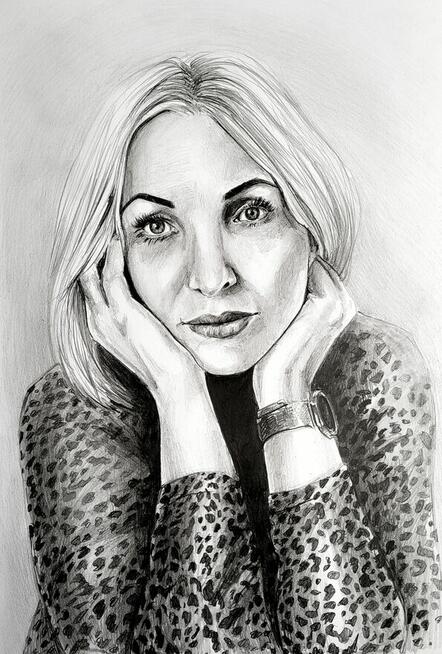 Portret obraz rysunek na zamówienie prezent olejny akrylowy