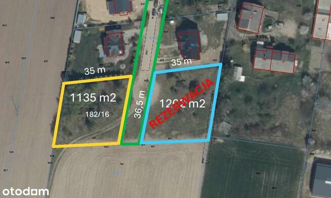 Działka | 1135m2 | Gąski ul. Leśna