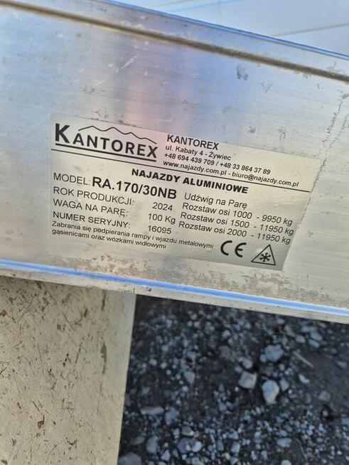 Najazdy aluminiowe 3m nośność 12 ton, DOSTAWA ZA DARMO