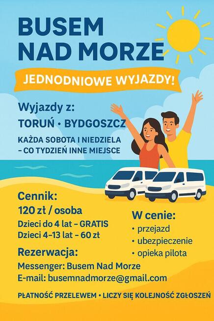 Busem nad Morze - jednodniowe wyjazdy z Torunia i Bydgoszczy