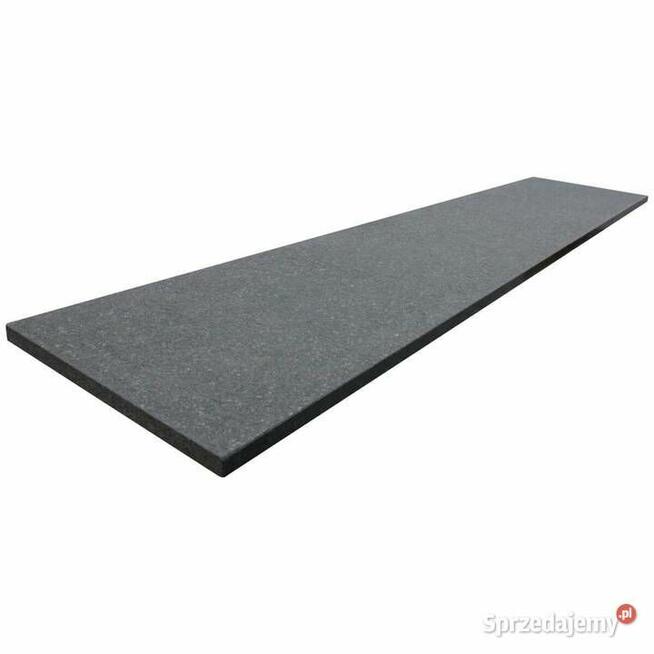 Stopień granitowy Black Andesit płomieniowany 150x33x2 cm