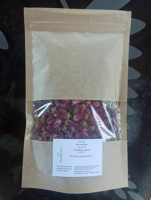 Kwiat róży pomarszczonej 100 g premium naturalny Polski