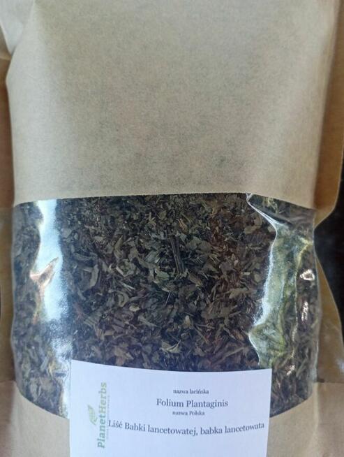 Liść babki lancetowatej naturalne świeże zioła polskie 100g