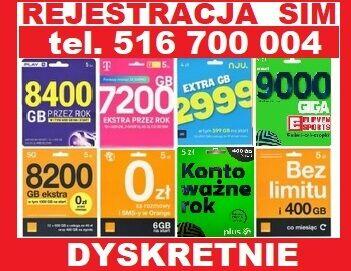 ZDALNA REJESTRCJA KART SIM zarejestrowane karty SIM startery