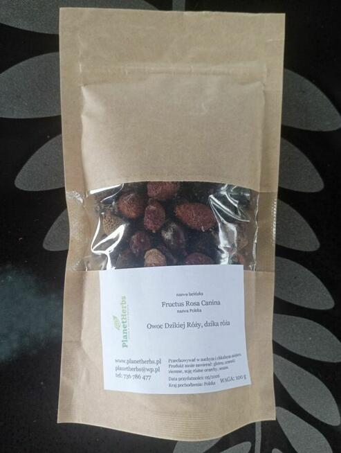 Owoc dzikiej róży, cały owoc naturalne zioła polski 100 g