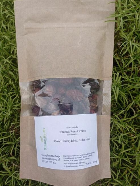 Owoc dzikiej róży, cały owoc naturalne zioła polski 100 g