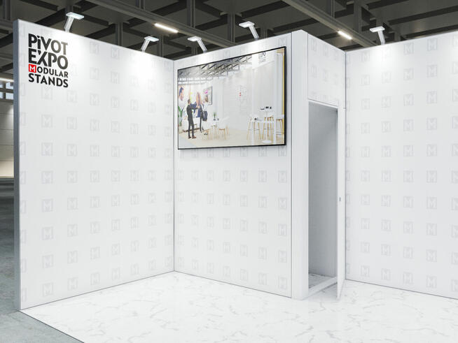 Modułowe stoisko targowe 3×4 m z zapleczem