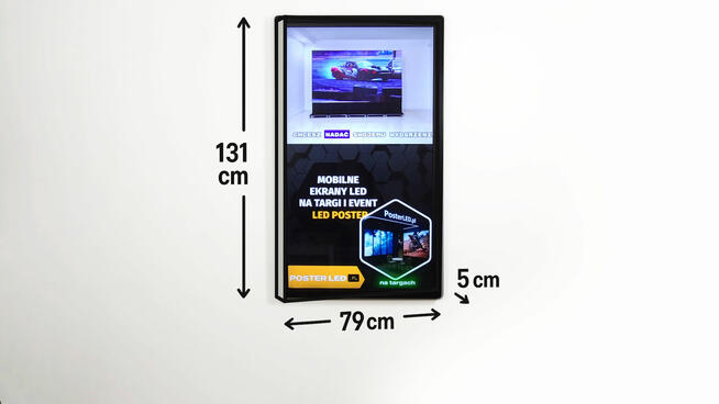 Monitor reklamowy w obudowie metalowej ze szkłem hartowanym