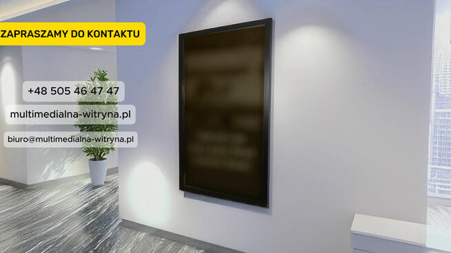 Monitor reklamowy w obudowie metalowej ze szkłem hartowanym