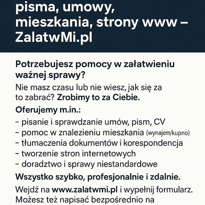 Załatwianie spraw online – pisma, umowy, mieszkania, strony