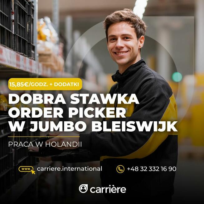 PRACA W HOLANDII: KOMPLETACJA ZAMÓWIEŃ –ORDER PICKER W JUMBO