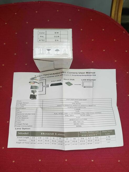 Kamera CCTV Szpiegowska miniaturowa bezpieczeństwa mini