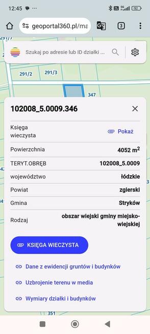 Działka rolna z warunkami zabudowy siedlisko