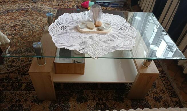 Ława prostokątna ze szkłem