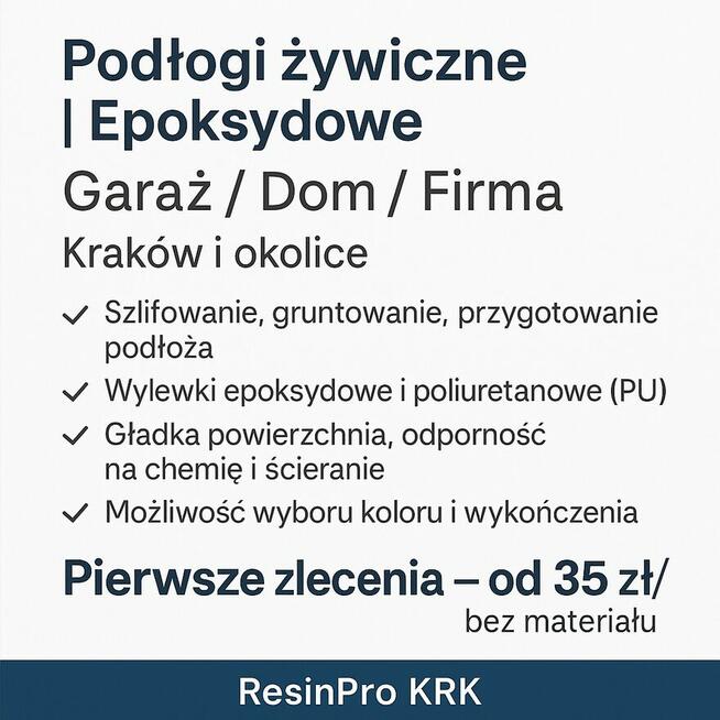 Podłogi żywiczne | Epoksydowe | Garaż / Dom / Firma | od 35
